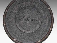 A large vintage '70s design ceramic bowl, by perignem 9 x 35 cm. (3.54 x 13.77 in.) - afbeelding 7 van  9