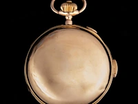 A 'le phare' gold minute repeater chronograph hunter case pocket watch, about 1900 - afbeelding 3 van  6