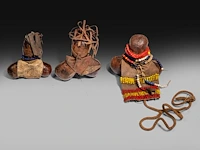 A leather orkila woman's circumcision skirt, masaï people, kenya - afbeelding 4 van  6