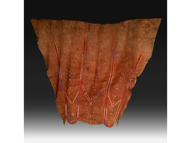 A leather orkila woman's circumcision skirt, masaï people, kenya - afbeelding 5 van  6