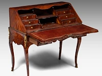 A louis xv gilt bronze mounted rosewood veneered secretaire, mid 18thc 98 x 98 x 52 cm. (38.57 x 38.57 x 20.46 in.) - afbeelding 2 van  7