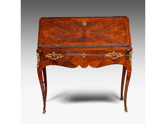 A louis xv gilt bronze mounted rosewood veneered secretaire, mid 18thc 98 x 98 x 52 cm. (38.57 x 38.57 x 20.46 in.) - afbeelding 3 van  7