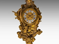 A louis xv style gilt bronze cartel clock, late 19thc 65 x 35 cm. (25.58 x 13.77 in.)