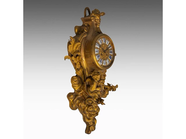 A louis xv style gilt bronze cartel clock, late 19thc 65 x 35 cm. (25.58 x 13.77 in.) - afbeelding 3 van  6
