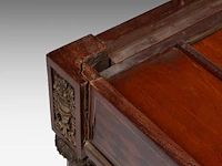 A louis xvi style extendable casino games table, mahogany veneered with gilt bronze mounts, attrib. to françois linke folded: 76 x 91.5 x 51.5 cm. (29.92 x 36.02 x 20.28 in.), extended: 74 x 103.5 x 91.5 cm. (29.12 x 40 - afbeelding 3 van  11