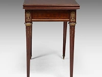 A louis xvi style extendable casino games table, mahogany veneered with gilt bronze mounts, attrib. to françois linke folded: 76 x 91.5 x 51.5 cm. (29.92 x 36.02 x 20.28 in.), extended: 74 x 103.5 x 91.5 cm. (29.12 x 40 - afbeelding 5 van  11