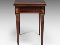 A louis xvi style extendable casino games table, mahogany veneered with gilt bronze mounts, attrib. to françois linke folded: 76 x 91.5 x 51.5 cm. (29.92 x 36.02 x 20.28 in.), extended: 74 x 103.5 x 91.5 cm. (29.12 x 40 - afbeelding 7 van  11