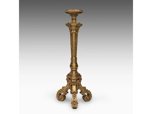 A louis xvi style finely carved giltwood pedestal 150 cm. (59.04 in.) - afbeelding 2 van  7