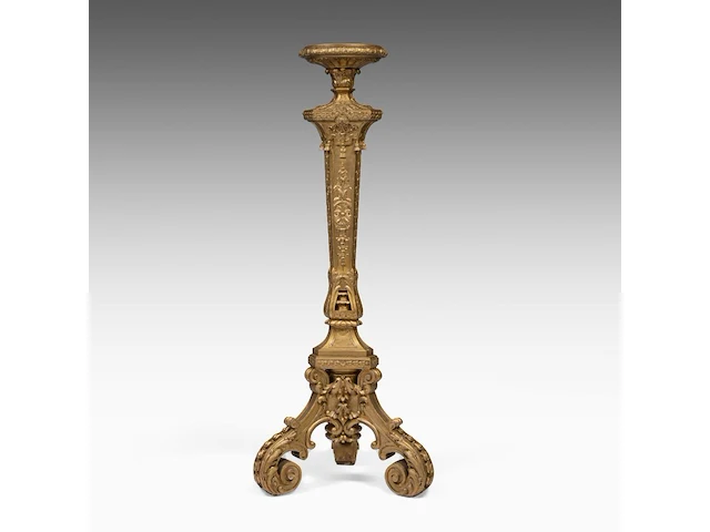 A louis xvi style finely carved giltwood pedestal 150 cm. (59.04 in.) - afbeelding 3 van  7