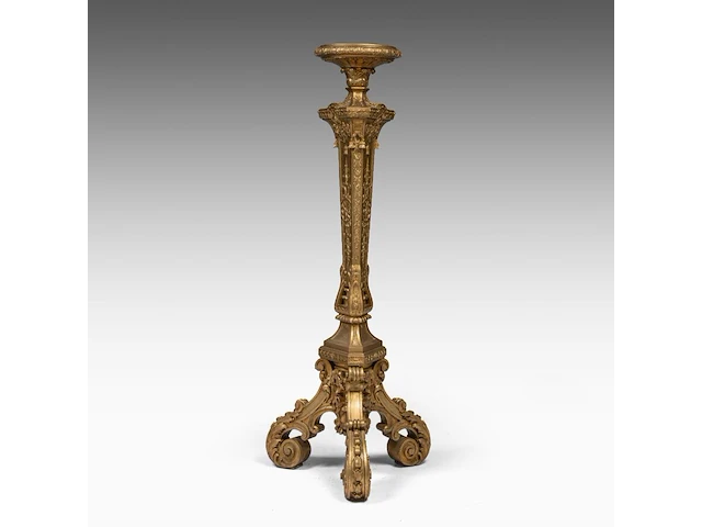 A louis xvi style finely carved giltwood pedestal 150 cm. (59.04 in.) - afbeelding 6 van  7
