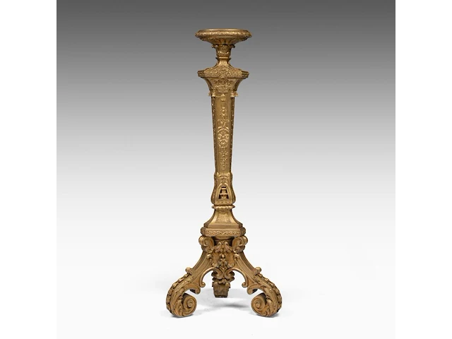 A louis xvi style finely carved giltwood pedestal 150 cm. (59.04 in.) - afbeelding 7 van  7