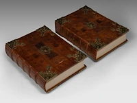A luxury facsimile edition of the famous gutenberg bible by idion verlag, munich, 1978, 2 volumes, n° 428/895 45.5 x 32.5 x 14 cm. (17.91 x 12.80 x 5.50 in.) - afbeelding 3 van  10