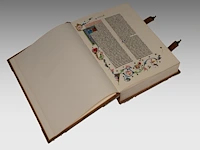 A luxury facsimile edition of the famous gutenberg bible by idion verlag, munich, 1978, 2 volumes, n° 428/895 45.5 x 32.5 x 14 cm. (17.91 x 12.80 x 5.50 in.) - afbeelding 8 van  10