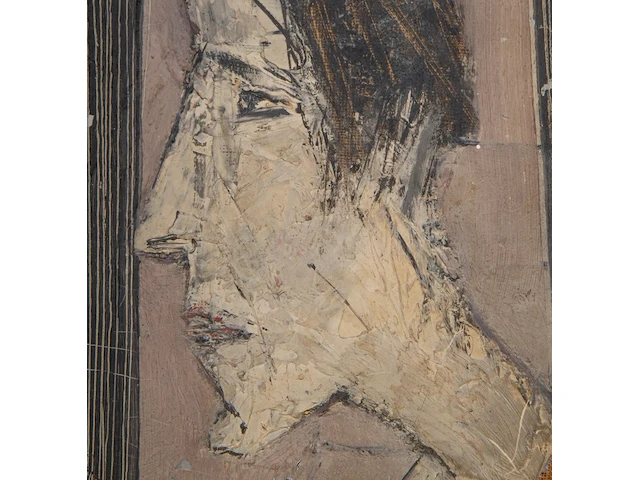 A mid-century oil sketch of a head, 1950, oil on canvas 22 x 14 cm. (8.66 x 5.50 in.) - afbeelding 5 van  5