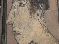 A mid-century oil sketch of a head, 1950, oil on canvas 22 x 14 cm. (8.66 x 5.50 in.) - afbeelding 5 van  5
