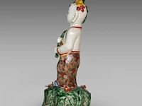A ming-style polychrome glazed figure of he he er xian, 18thc, total h 25,5 cm - afbeelding 3 van  8