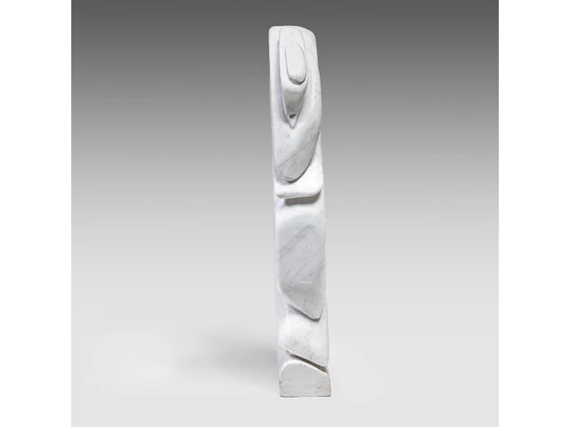 A modern abstract marble sculpture by w. gryspeerdt 70 cm. (27.55 in.) - afbeelding 3 van  7