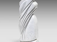 A modern abstract marble sculpture by w. gryspeerdt 70 cm. (27.55 in.) - afbeelding 6 van  7