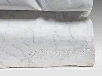 A modern abstract marble sculpture by w. gryspeerdt 70 cm. (27.55 in.) - afbeelding 7 van  7