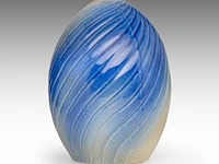 A monochrome charles catteau art deco vase, decor number d834 26 cm. (10.24 in.)