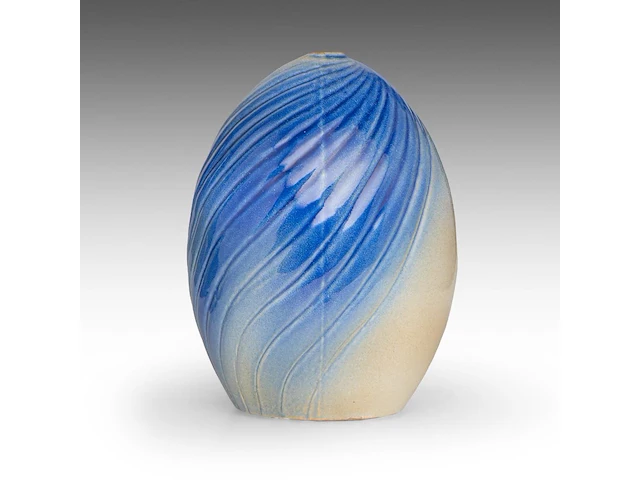 A monochrome charles catteau art deco vase, decor number d834 26 cm. (10.24 in.) - afbeelding 2 van  8