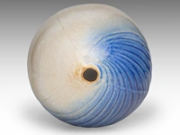 A monochrome charles catteau art deco vase, decor number d834 26 cm. (10.24 in.) - afbeelding 6 van  8