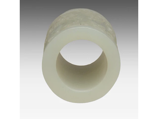 A mughal-style carved jade 'tulip' tubular grip (presumably), 18thc/19thc, h 5 cm - afbeelding 5 van  6