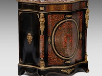 A napoleon iii boulle work cabinet with gilt bronze mounts and a marble top, late 19thc 106 x 110 x 44 cm. (41.72 x 43.31 x 17.32 in.) - afbeelding 3 van  9