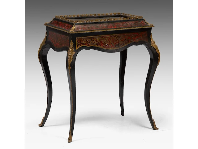 A napoleon iii boulle work plant stand, ca. 1900 78 x 69 x 44 cm. (30.71 x 27.17 x 17.32 in.) - afbeelding 1 van  6