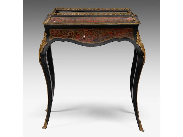 A napoleon iii boulle work plant stand, ca. 1900 78 x 69 x 44 cm. (30.71 x 27.17 x 17.32 in.) - afbeelding 2 van  6