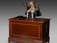 A napoleon iii musical animaton box with a fiddling monkey, by guiton fab., paris 55 x 42 x 26.5 cm. (21.64 x 16.53 x 10.42 in.) - afbeelding 3 van  6
