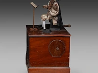 A napoleon iii musical animaton box with a fiddling monkey, by guiton fab., paris 55 x 42 x 26.5 cm. (21.64 x 16.53 x 10.42 in.) - afbeelding 4 van  6