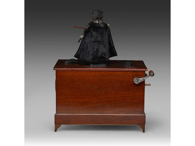 A napoleon iii musical animaton box with a fiddling monkey, by guiton fab., paris 55 x 42 x 26.5 cm. (21.64 x 16.53 x 10.42 in.) - afbeelding 5 van  6