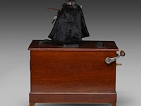 A napoleon iii musical animaton box with a fiddling monkey, by guiton fab., paris 55 x 42 x 26.5 cm. (21.64 x 16.53 x 10.42 in.) - afbeelding 5 van  6