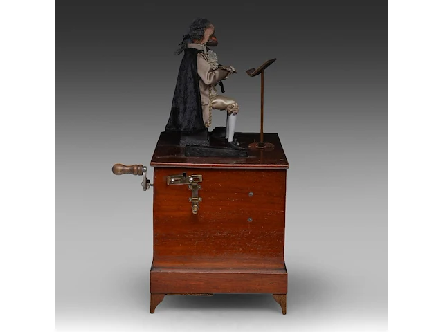A napoleon iii musical animaton box with a fiddling monkey, by guiton fab., paris 55 x 42 x 26.5 cm. (21.64 x 16.53 x 10.42 in.) - afbeelding 6 van  6