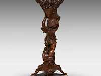 A napoleon iii patinated bronze group of cupid holding a horn of abundance (cornucopia) 54 cm. (21.26 in.) - afbeelding 3 van  7