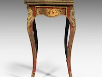 A napoleon iii style boulle fold-over card table with gilt bronze mounts, 20thc 73 x 84.5 x 42 cm. (28.73 x 33.27 x 16.53 in.), fold open: 71.5 x 84.5 x 84.5 cm. (28.14 x 33.27 x 33.27 in.) - afbeelding 5 van  10