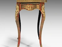A napoleon iii style boulle fold-over card table with gilt bronze mounts, 20thc 73 x 84.5 x 42 cm. (28.73 x 33.27 x 16.53 in.), fold open: 71.5 x 84.5 x 84.5 cm. (28.14 x 33.27 x 33.27 in.) - afbeelding 7 van  10