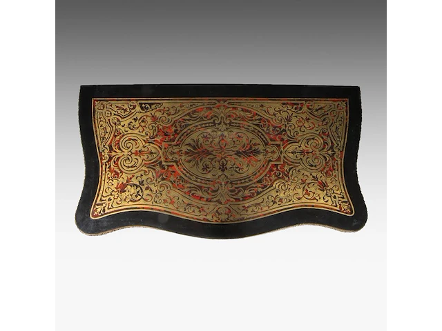 A napoleon iii style boulle fold-over card table with gilt bronze mounts, 20thc 73 x 84.5 x 42 cm. (28.73 x 33.27 x 16.53 in.), fold open: 71.5 x 84.5 x 84.5 cm. (28.14 x 33.27 x 33.27 in.) - afbeelding 10 van  10