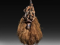 A ndeemba ritual circumcision mask, yaka people, d.r. congo 68 x 44 cm. (26.76 x 17.32 in.)