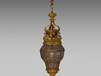 A neoclassical gilt bronze hall lamp 90 cm. (35.42 in.)