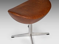 A nice vintage cognac leather egg chair with ottoman by arne jacobsen for fritz hansen - afbeelding 3 van  22