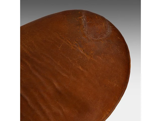 A nice vintage cognac leather egg chair with ottoman by arne jacobsen for fritz hansen - afbeelding 6 van  22