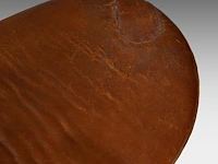 A nice vintage cognac leather egg chair with ottoman by arne jacobsen for fritz hansen - afbeelding 6 van  22