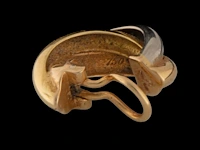 A pair of cartier trinity earrings, 18ct gold in three colours, h 2 cm, total weight: 9,3 g (+) - afbeelding 9 van  23
