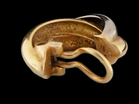 A pair of cartier trinity earrings, 18ct gold in three colours, h 2 cm, total weight: 9,3 g (+) - afbeelding 11 van  23