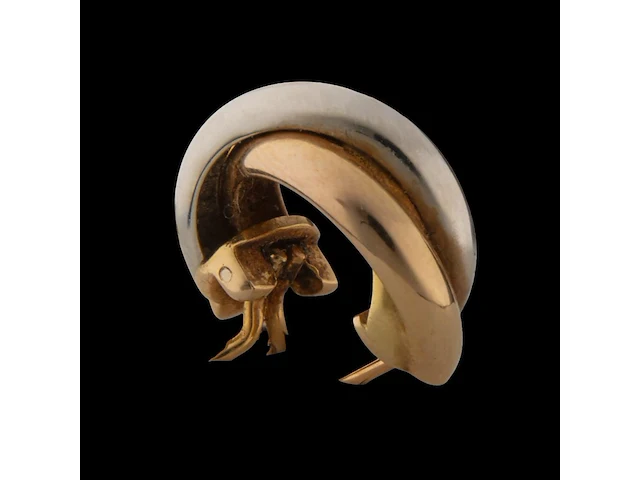 A pair of cartier trinity earrings, 18ct gold in three colours, h 2 cm, total weight: 9,3 g (+) - afbeelding 18 van  23