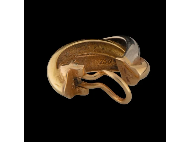 A pair of cartier trinity earrings, 18ct gold in three colours, h 2 cm, total weight: 9,3 g (+) - afbeelding 20 van  23