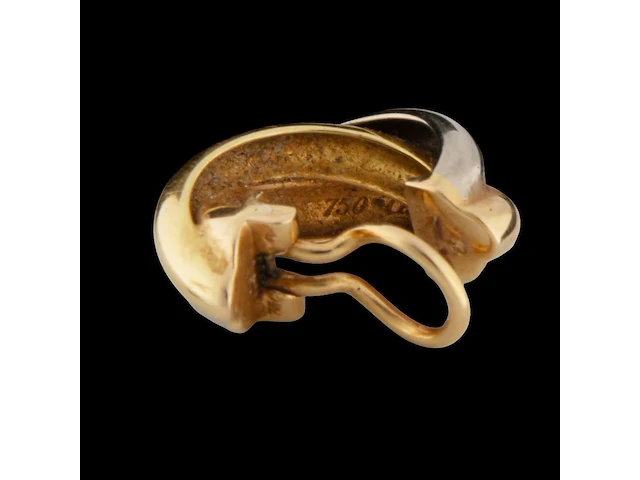 A pair of cartier trinity earrings, 18ct gold in three colours, h 2 cm, total weight: 9,3 g (+) - afbeelding 22 van  23