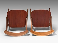 A pair of danish design oak dining chairs by arne hovmand olsen for mogens kold 81 x 61.5 x 63 cm. (31.89 x 24.21 x 24.80 in.) - afbeelding 6 van  9